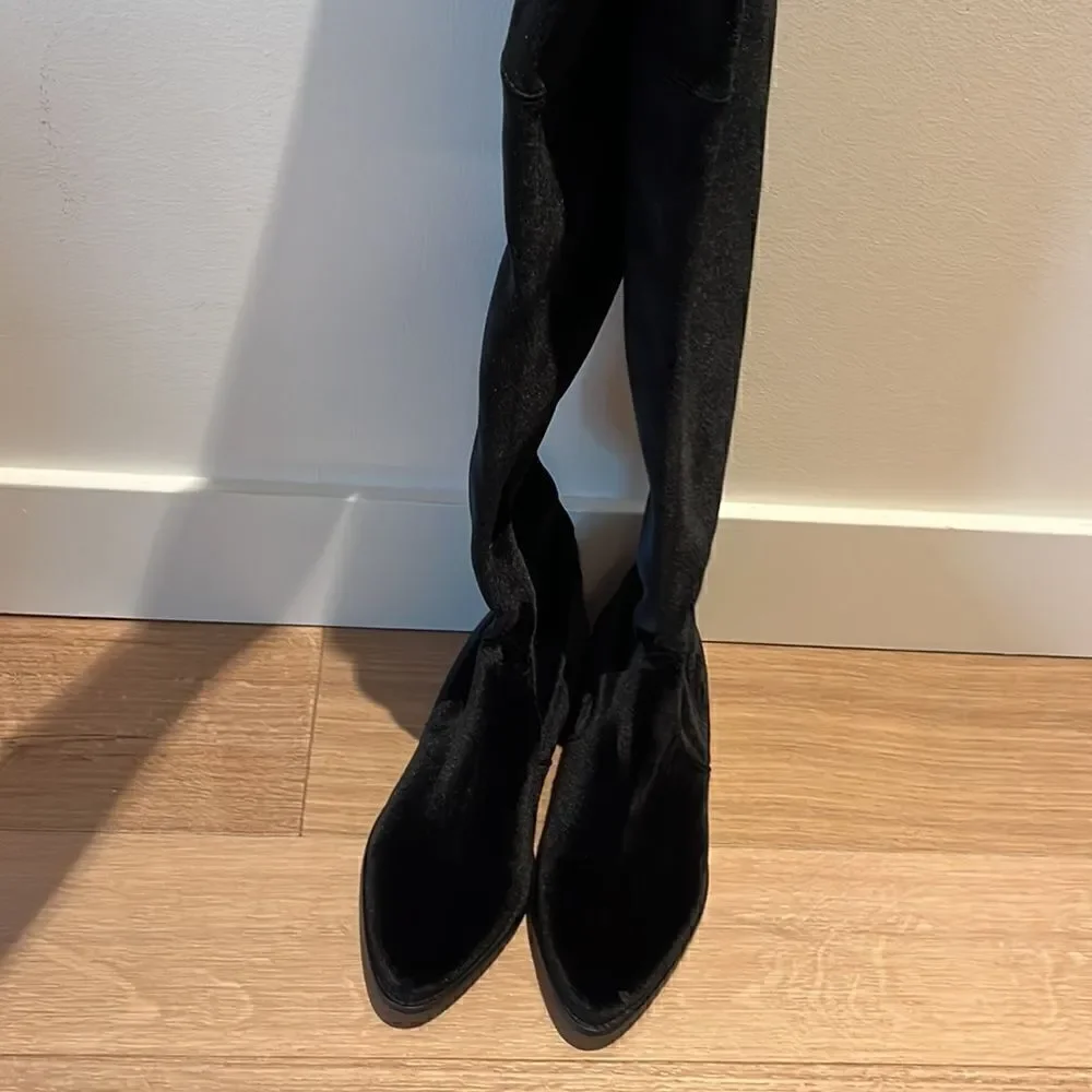 Stuart weitzman leggylady velvet over the knee boots